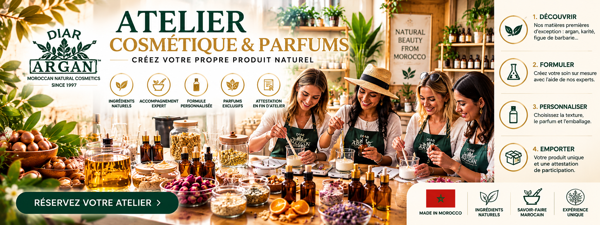 BANNER 1 Atelier cosmétique et parfums à AGADIR