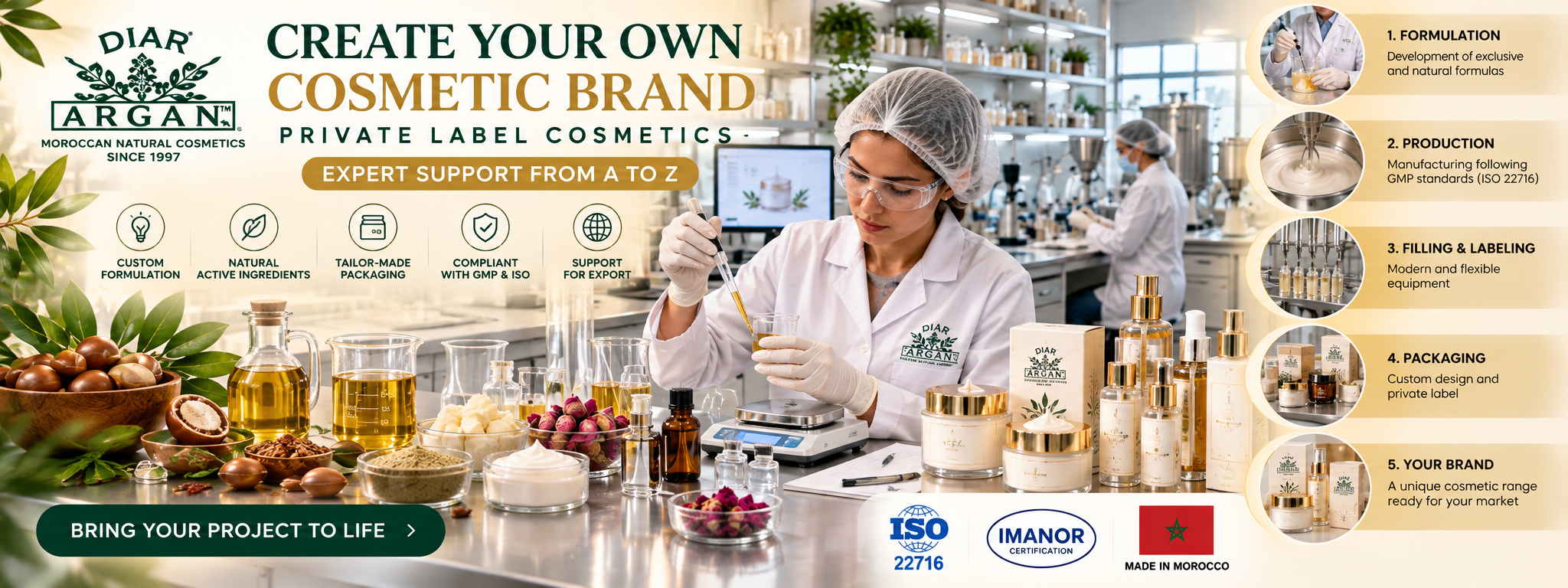BANNER Laboratoire cosmétique marocain haut de gamme